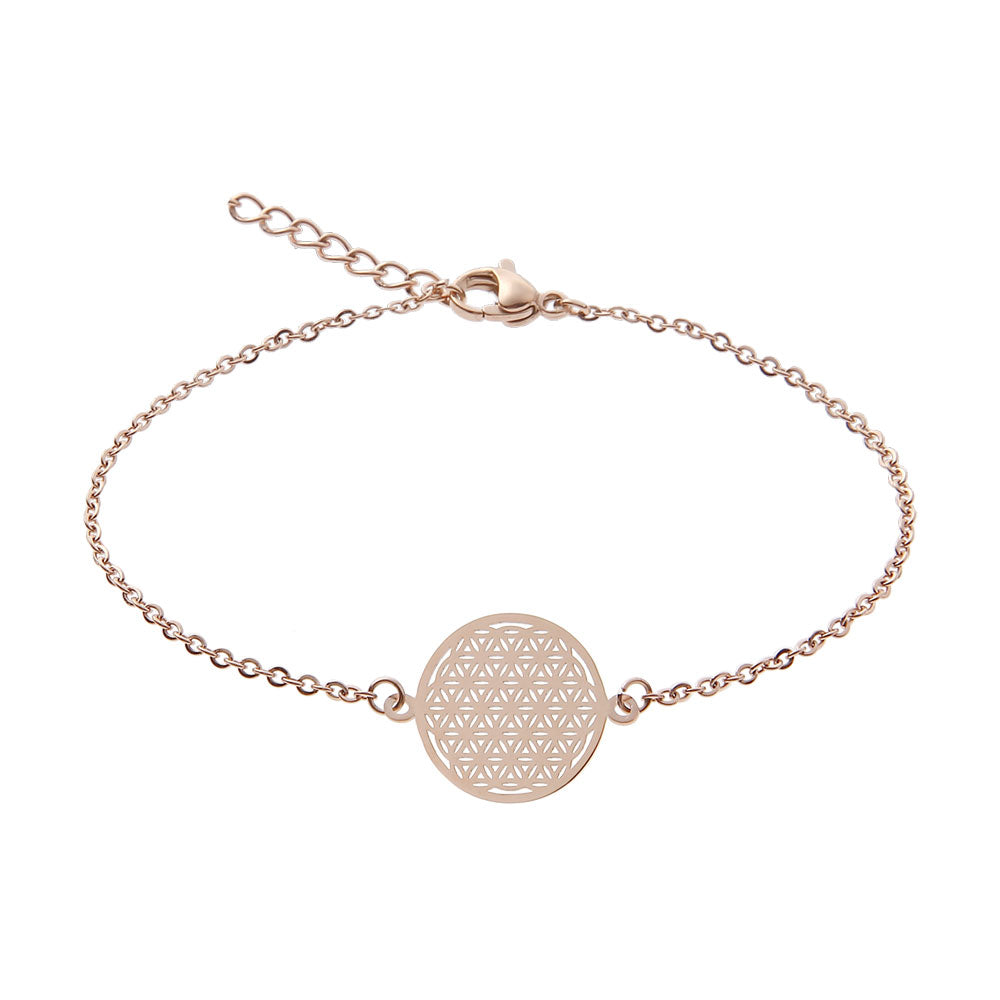 Armband - rosévergoldet - Blume des Lebens