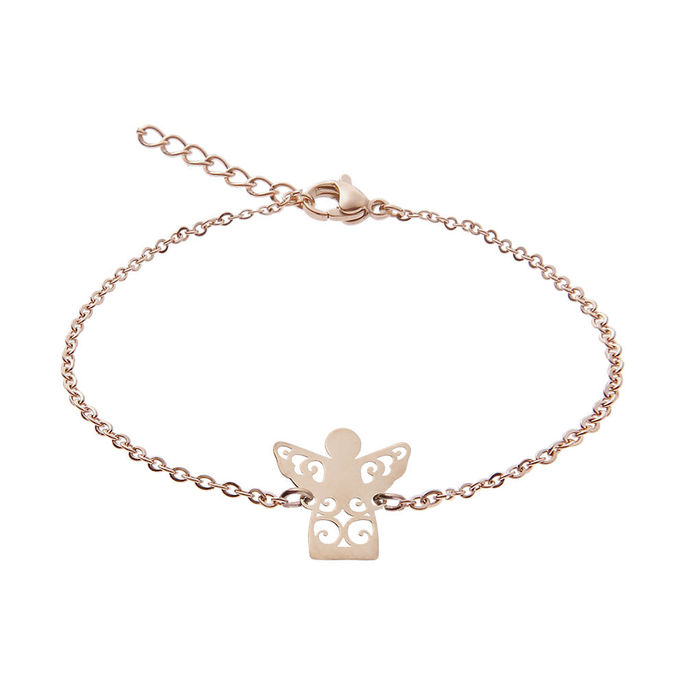 Armband - rosévergoldet - Schutzengel