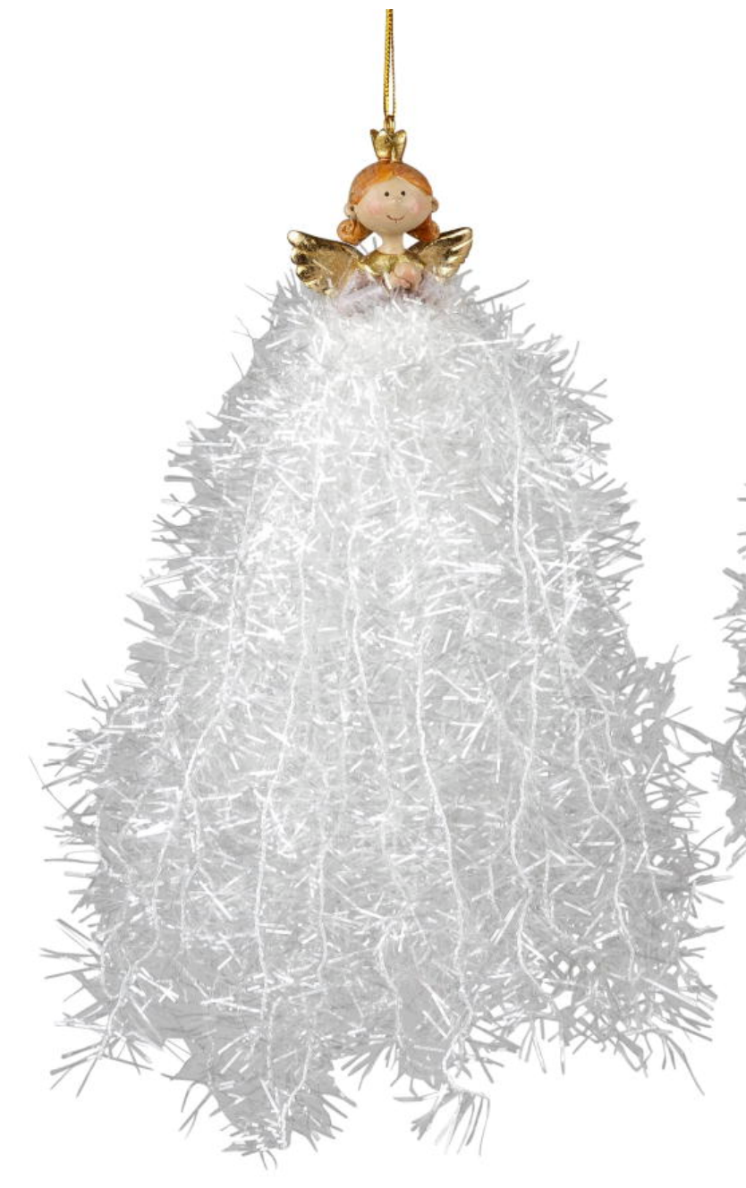 Hänger Engel mit Federn und goldenen Flügeln