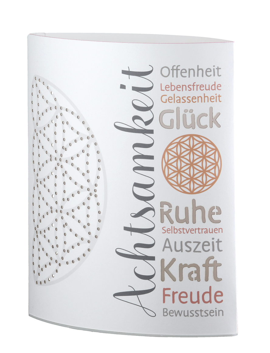 Dekoleuchte (LED) Ellipse „Achtsamkeit“