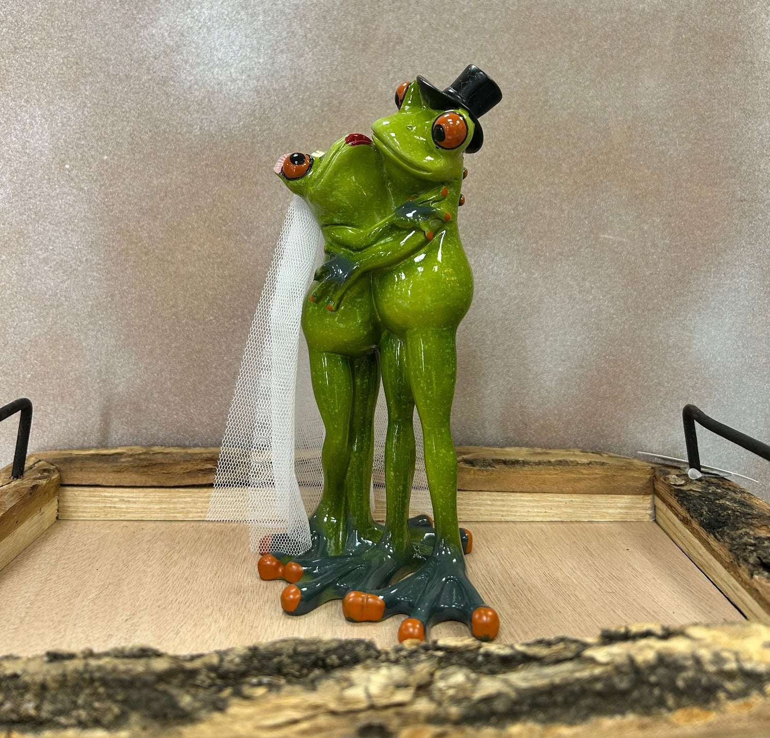 Frösche als Brautpaar – ca. 18 cm, handbemalt