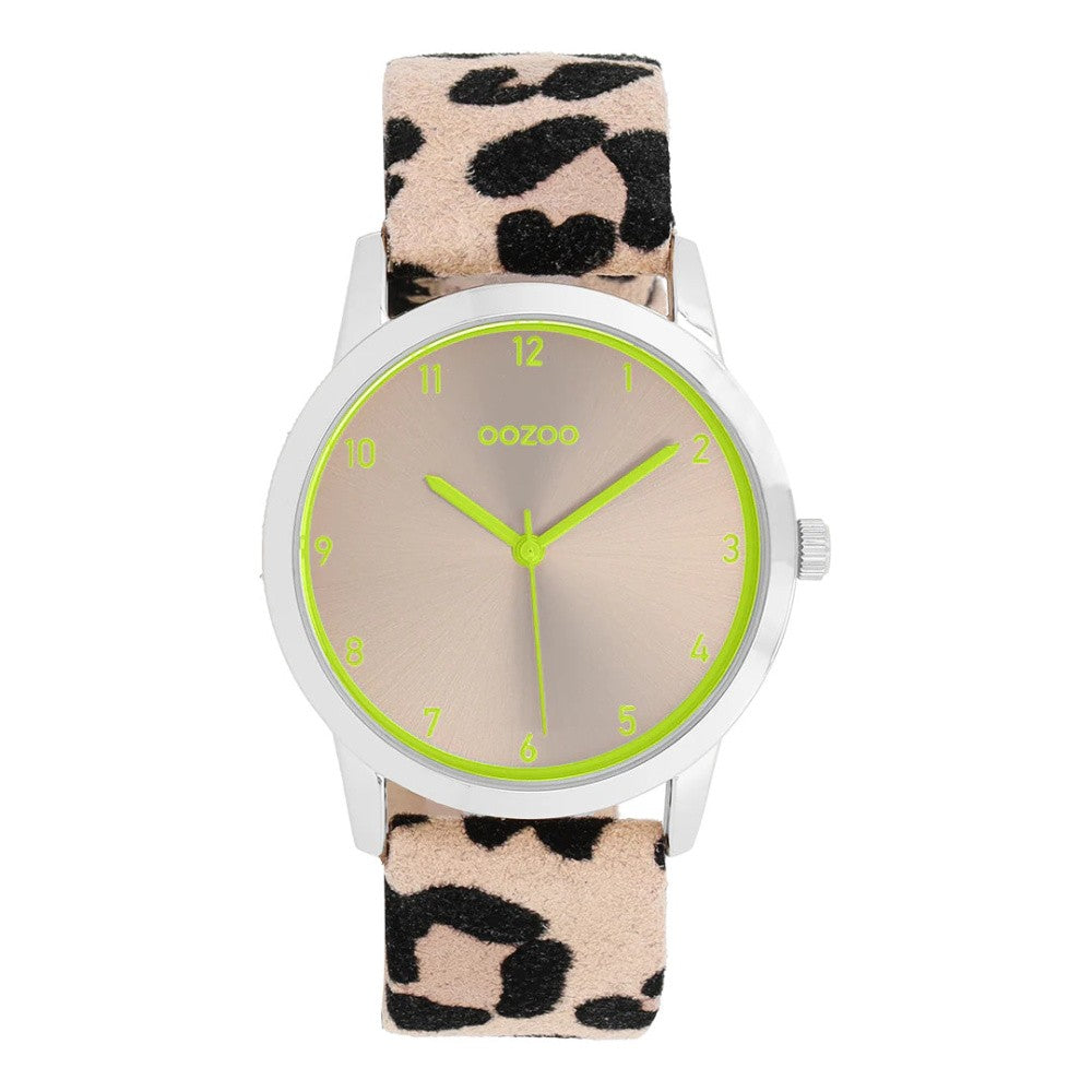 C11645 - Damenuhr - LEO silber/Lime - 38 mm M