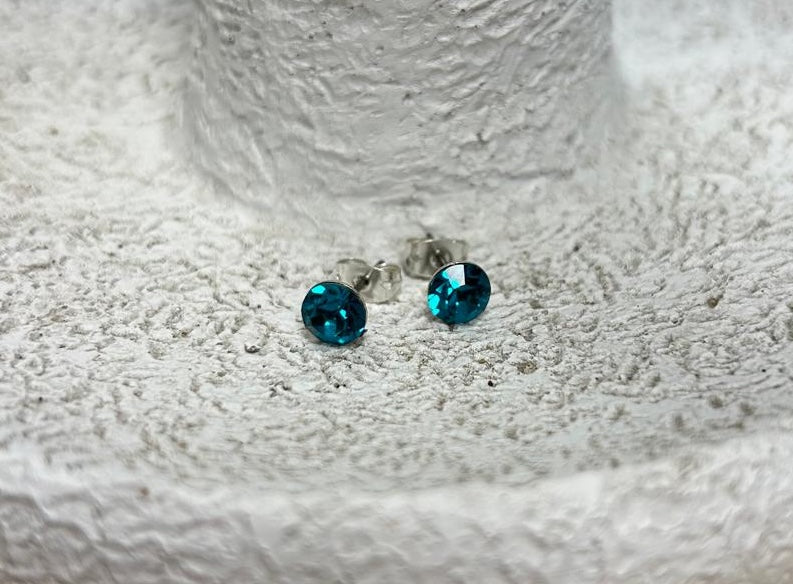 Ohrstecker Blue Zircon