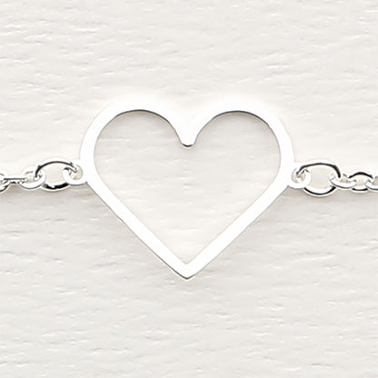Armband - versilbert - Herz