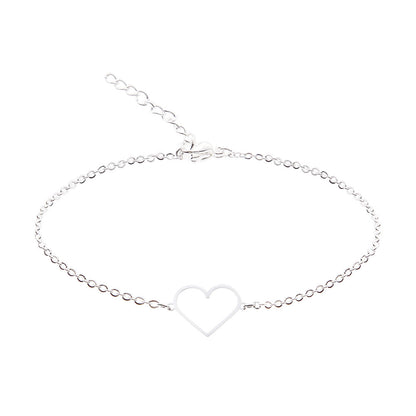 Armband - versilbert - Herz