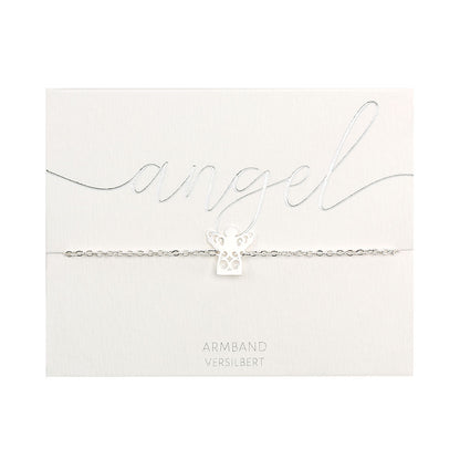 Armband - versilbert - Schutzengel