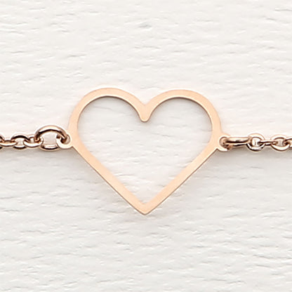 Armband - rosévergoldet - Herz