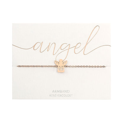 Armband - rosévergoldet - Schutzengel