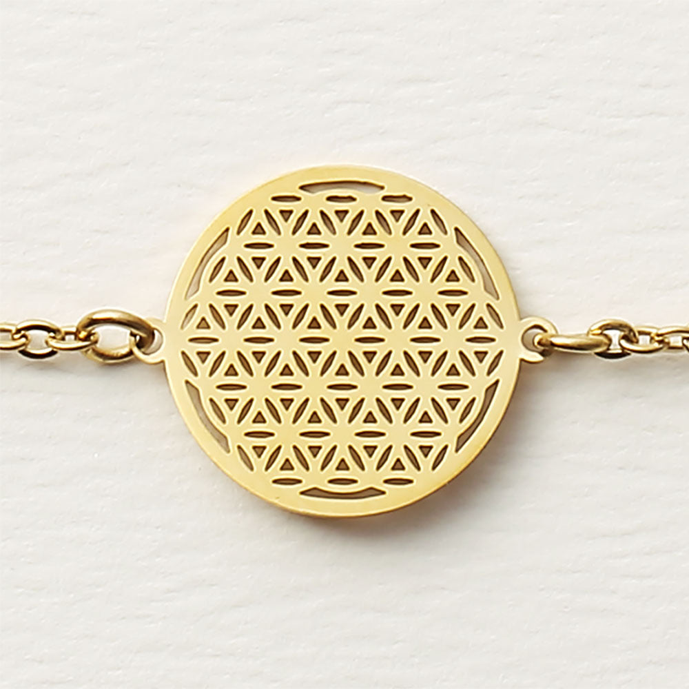 Armband - vergoldet - Blume des Lebens