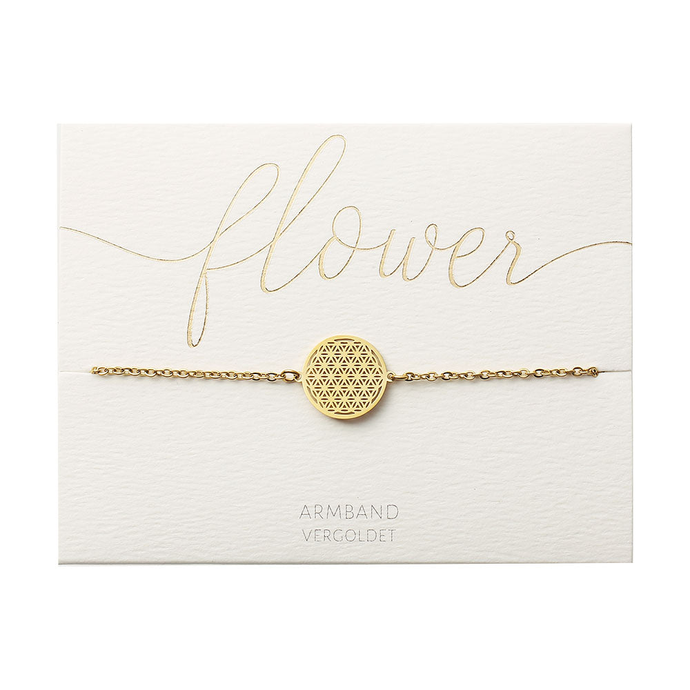 Armband - vergoldet - Blume des Lebens