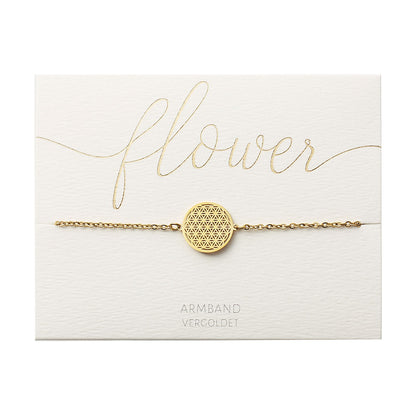 Armband - vergoldet - Blume des Lebens
