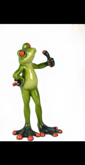 Frosch, männlich, stehend, hellgrün, ca. 16 cm