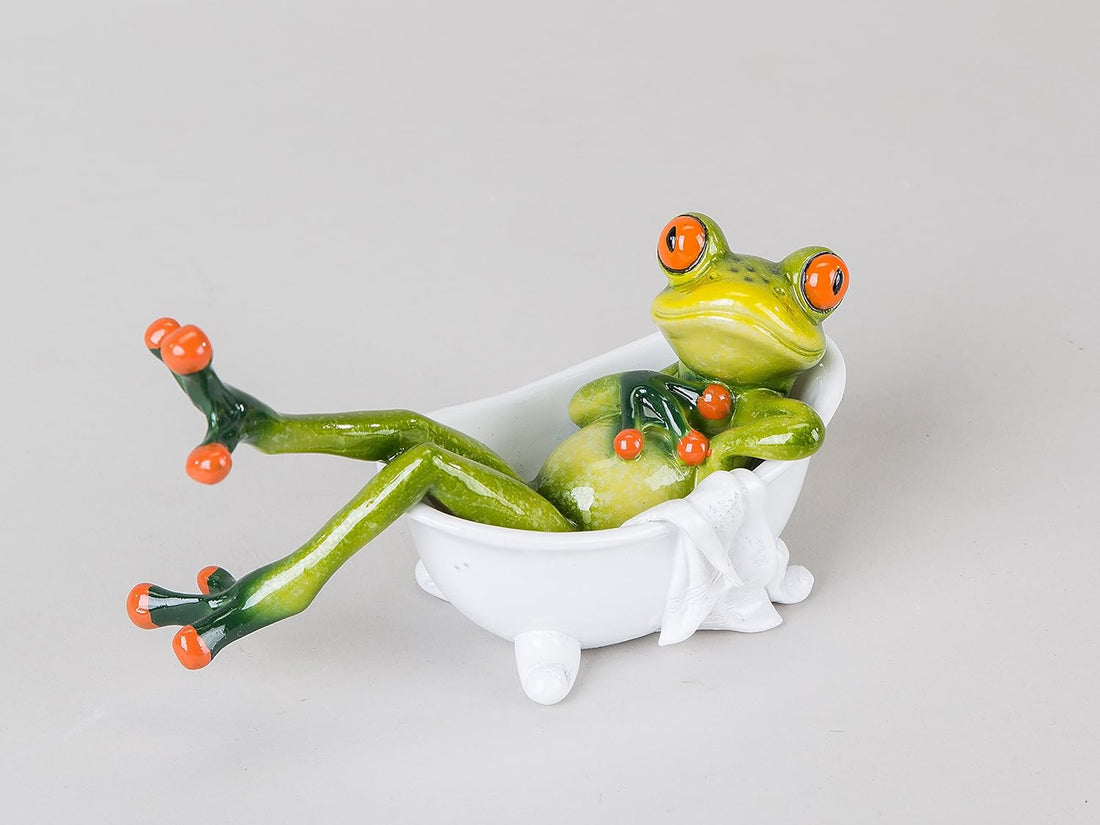 Frosch in der Badewanne, hellgrün, 14 cm