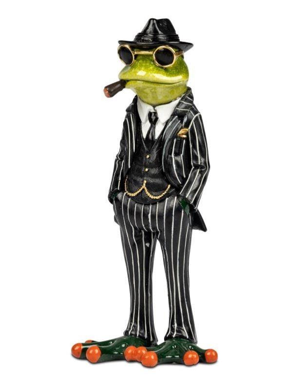 Frosch als Boss, hellgrün, ca. 8 x 17 cm