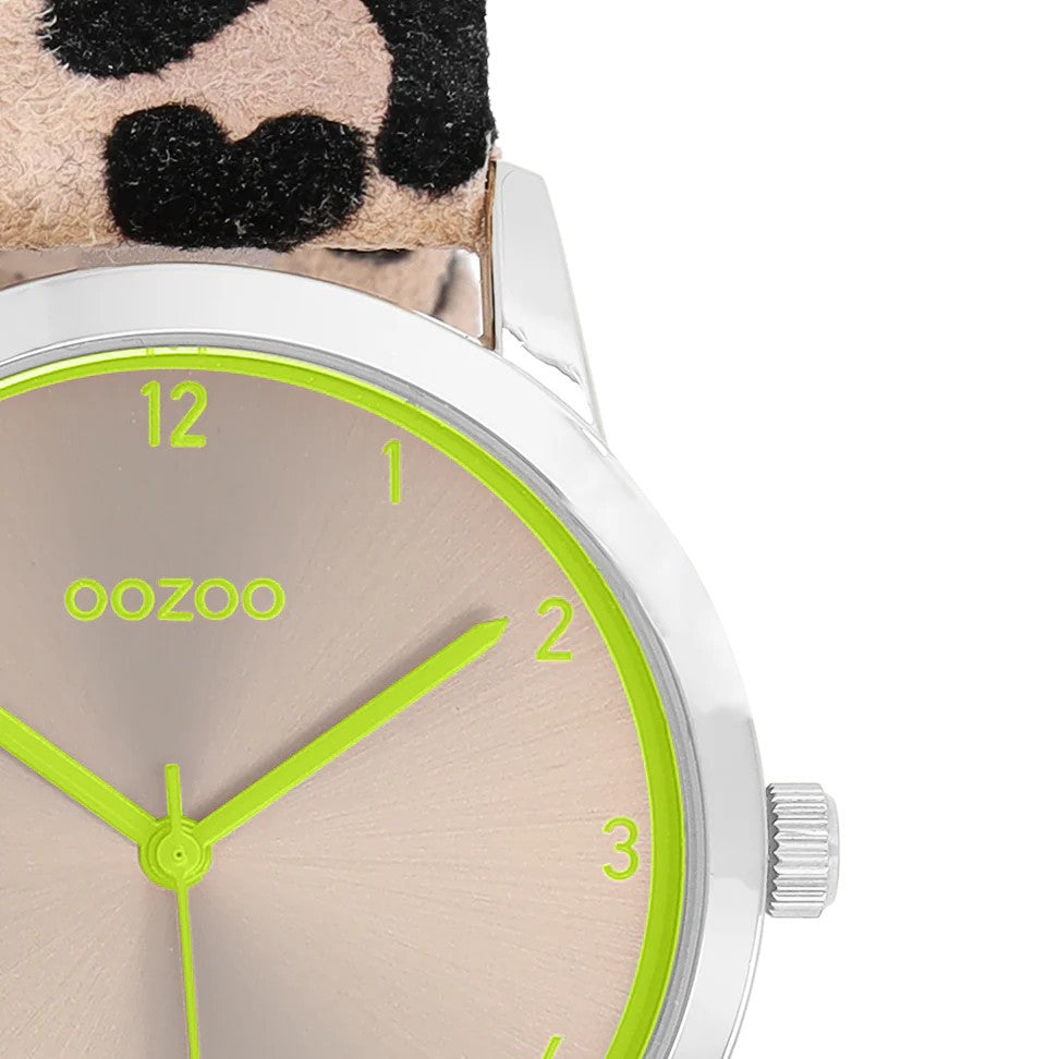 C11645 - Damenuhr - LEO silber/Lime - 38 mm M