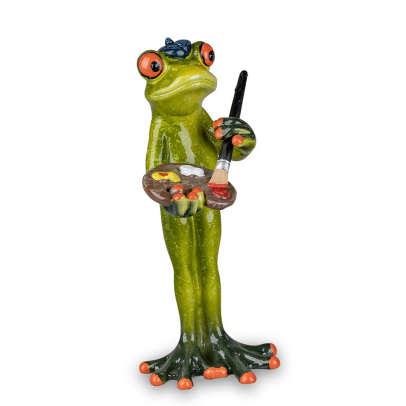 Frosch als Maler – 16 cm, handbemalt