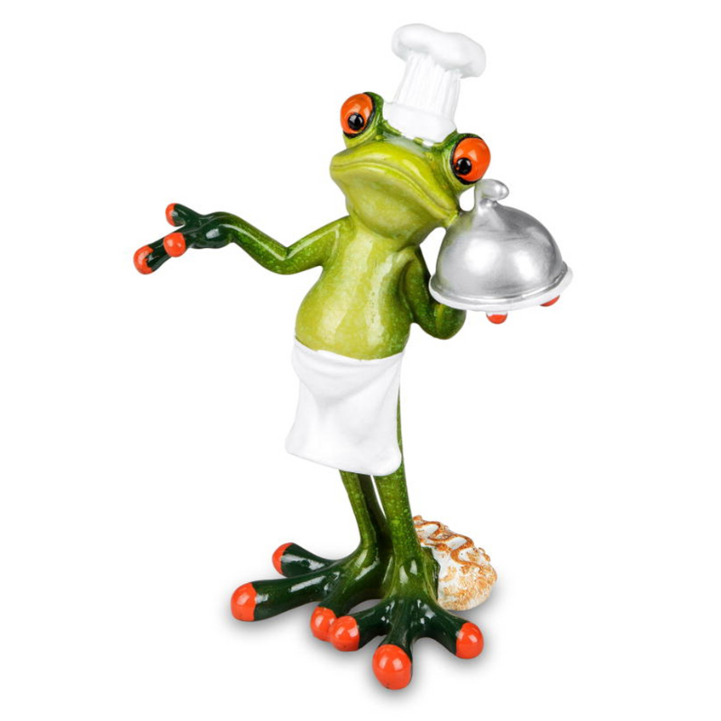 Frosch als Koch – 13 cm, handbemalt