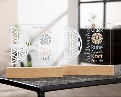 Standrelief rechteckig "Achtsamkeit"