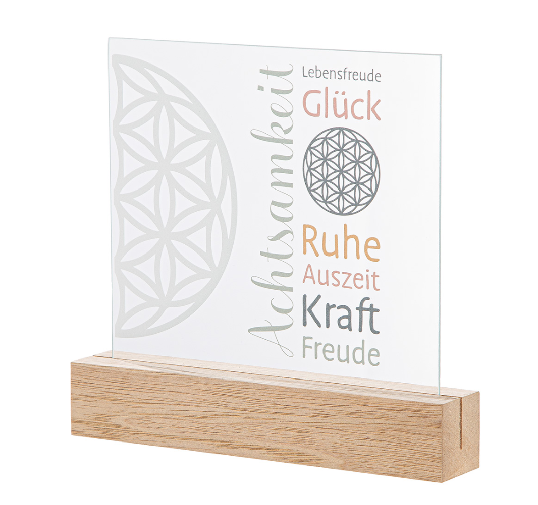 Standrelief rechteckig "Achtsamkeit"
