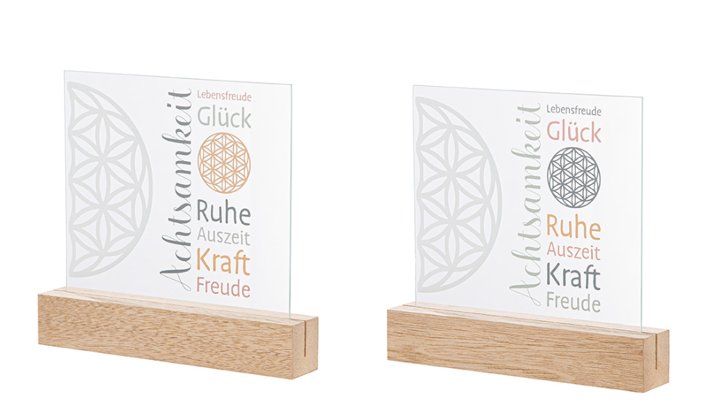 Standrelief rechteckig "Achtsamkeit"
