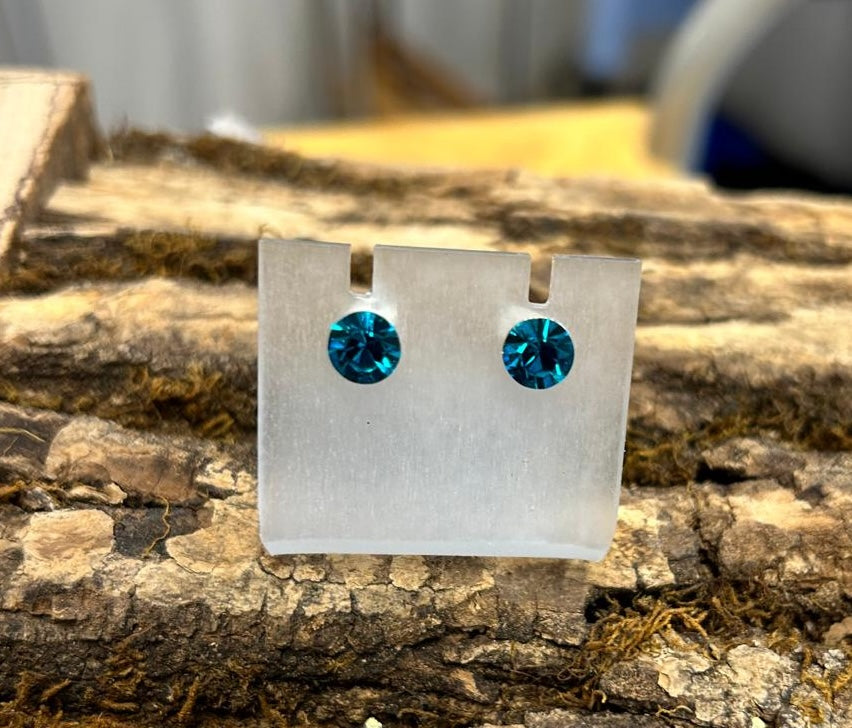 Ohrstecker Blue Zircon