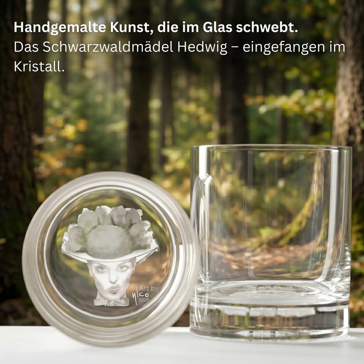 CASA VIVIDA × NIR DESIGN GLAS "SCHWARZWALDMÄDEL HEDWIG"